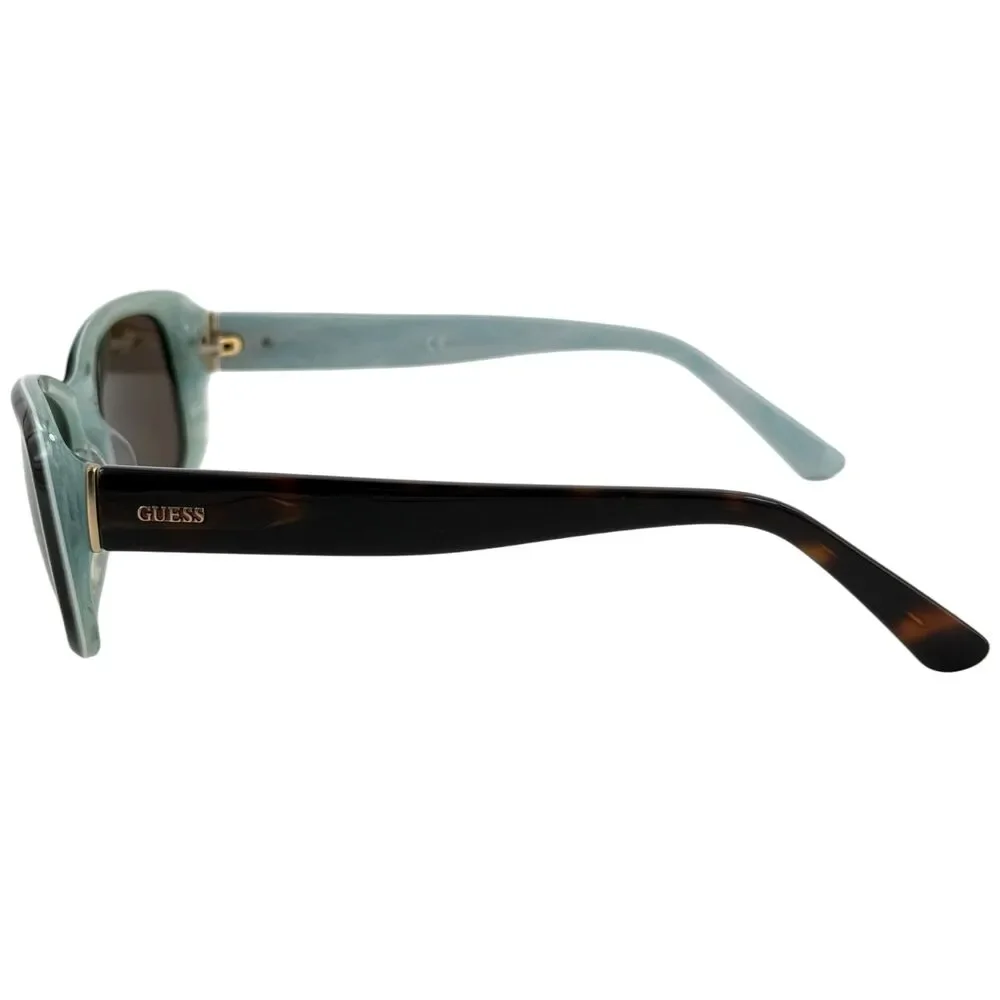 Guess GU7408 Womens Plastic Sunglass 52E Dark Havana 52-15 Brown Lenses w Case
